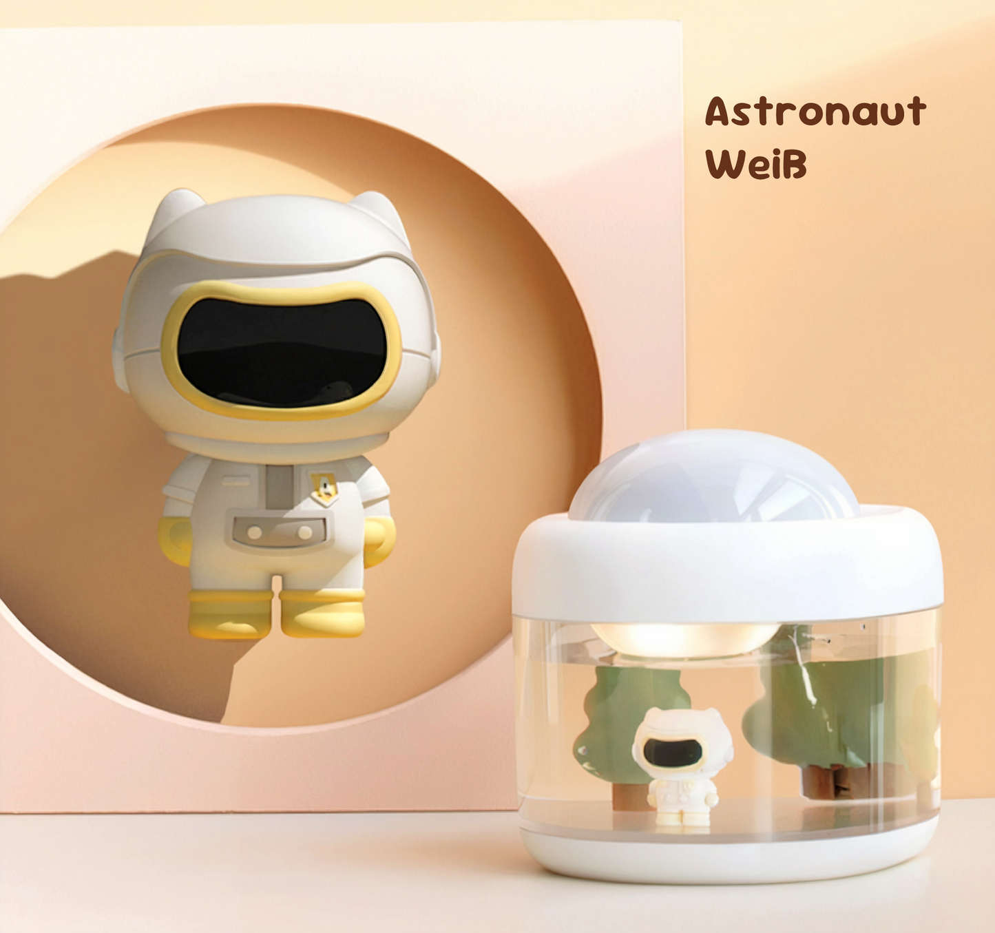 Night Sky Stories | Drahtloser 2-in-1 Nachtlicht & Luftbefeuchter: Sternen-, Ozean- und Universum-Projektion